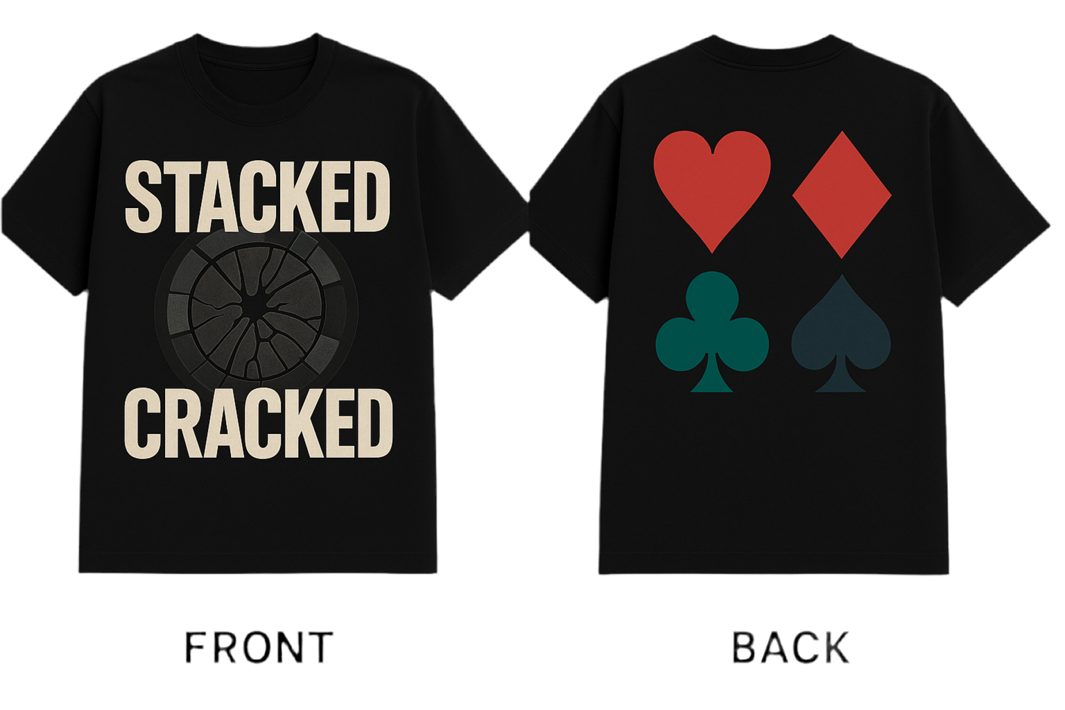 Stacked & Cracked T shirt Mr.BadBeat
